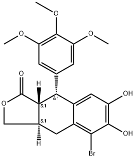 5-Bromo-6,7-demethylenedeoxypodophyllotoxin, 93108-15-7, 结构式