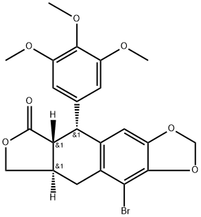 10-Bromo-4-Deoxypodophyllotoxin, 93108-16-8, 结构式