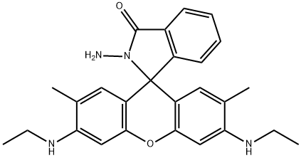 2-aMino-3′,6′-bis(ethylaMino)-2′,7′-diMethylspiro〔isoindoline-1,9′-xanthen〕-3-one Structure