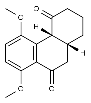 4,9(1H,4aH)-Phenanthrenedione, 2,3,10,10a-tetrahydro-5,8-dimethoxy-, cis- (9CI) Structure
