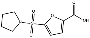 2-Furancarboxylic acid, 5-(1-pyrrolidinylsulfonyl)- Structure