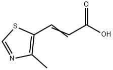 3-(4-甲基噻唑-5-基)丙烯酸, 933718-19-5, 结构式