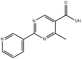 4-methyl-2-(3-pyridinyl)-5-pyrimidinecarboxylic acid(SALTDATA: 0.2H2O 0.1NaCl) Structure