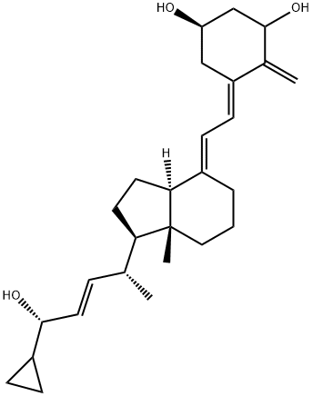 1,3-Cyclohexanediol, 5-[(2E)-2-[(1R,3aS,7aR)-1-[(1R,2E,4S)-4-cyclopropyl-4-hydroxy-1-methyl-2-buten-1-yl]octahydro-7a-methyl-4H-inden-4-ylidene]ethylidene]-4-methylene-, (1R,5E)- Struktur