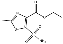 4-Thiazolecarboxylic acid, 5-(aminosulfonyl)-2-methyl-, ethyl ester Struktur