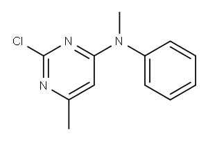 2-chloro-N,6-dimethyl-N-phenylpyrimidin-4-amine Structure