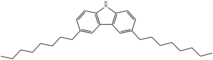 9H-Carbazole, 3,6-dioctyl- Structure
