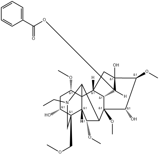 14-Benzoyl-8-O-methylaconine Structure