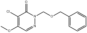 3(2H)-Pyridazinone, 4-chloro-5-methoxy-2-[(phenylmethoxy)methyl]- Structure