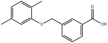 Benzoic acid, 3-[[(2,5-dimethylphenyl)thio]methyl]- Structure