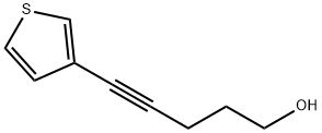 4-Pentyn-1-ol, 5-(3-thienyl)- Struktur