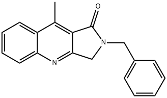 2-ベンジル-9-メチル-1H,2H,3H-ピロロ[3,4-b]キノリン-1-オン 化学構造式