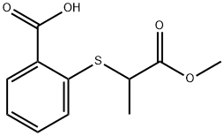 Benzoic acid, 2-[(2-methoxy-1-methyl-2-oxoethyl)thio]- Structure