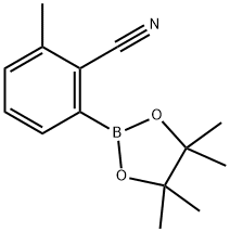 2-methyl-6-(tetramethyl-1,3,2-dioxaborolan-2-yl)benzonitrile Structure