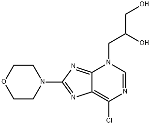 6-Chloro-8-N-morpholino-3-(2′,3′-dioxypropyl)-purine Struktur