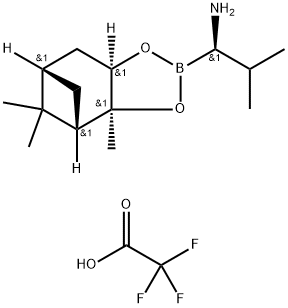 (R)-BoroVal-(+)-Pinanediol-CF3CO2H Structure