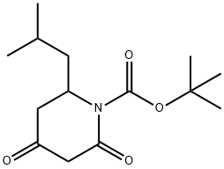 1-Piperidinecarboxylic acid, 2-(2-methylpropyl)-4,6-dioxo-, 1,1-dimethylethyl ester Structure