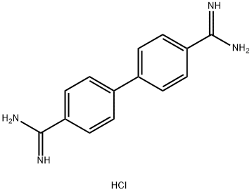 [1,1'-biphenyl]-4,4'-bis(carboximidamide) dihydrochloride Struktur