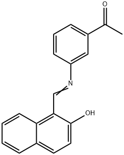 3'-(2-HYDROXY-1-NAPHTHYLMETHYLENEAMINO)ACETOPHENONE Struktur
