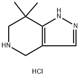 7,7-Dimethyl-4,5,6,7-tetrahydro-1H-pyrazolo[4,3-c]pyridine dihydrochloride 结构式