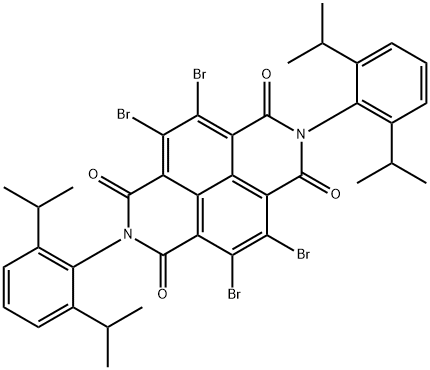 IN1536, 4,5,9,10-Tetrabromo-2,7-bis(2,6-diisopropylphenyl)benzo[lmn][3,8]phenanthroline-1,3,6,8(2H,7H)-tetraone Structure