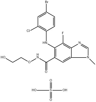 セルメチニブ硫酸塩 化学構造式