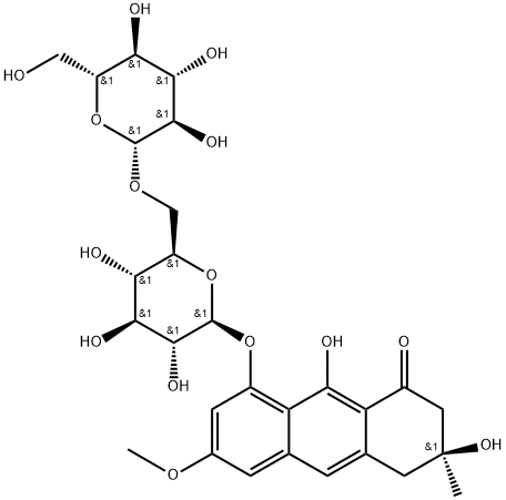 Torosachrysone 8-O-beta-gentiobioside Structure