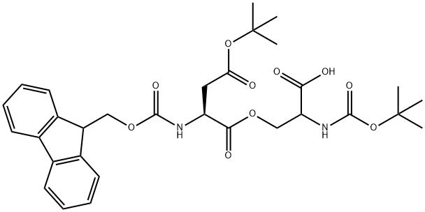 (Tert-Butoxy)Carbonyl L-Ser((9H-Fluoren-9-yl)MethOxy]Carbonyl Asp(OtBu))-OH,944283-16-3,结构式