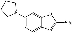 6-(1-ピロリジニル)-1,3-ベンゾチアゾール-2-アミン 化学構造式