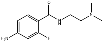 4-氨基-N-(2-(二甲基氨基)乙基)-2-氟苯甲酰胺 结构式