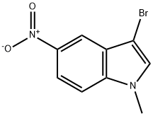 3-Bromo-1-methyl-5-nitroindole 化学構造式