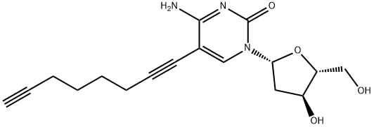 5-(1,7-Octadiyn-1-yl)-2'-deoxycytidine Structure