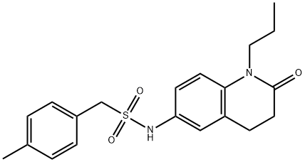 Benzenemethanesulfonamide, 4-methyl-N-(1,2,3,4-tetrahydro-2-oxo-1-propyl-6-quinolinyl)- Structure