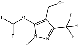 1H-Pyrazole-4-methanol, 5-(difluoromethoxy)-1-methyl-3-(trifluoromethyl)- Structure