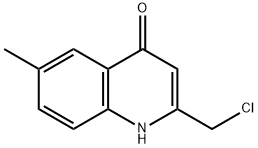 2-(クロロメチル)-6-メチル-4(1H)-キノリノン 化学構造式