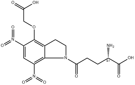 1H-Indole-1-pentanoic acid, α-amino-4-(carboxymethoxy)-2,3-dihydro-5,7-dinitro-δ-oxo-, (αS)- Structure