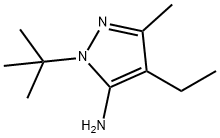 1H-Pyrazol-5-amine, 1-(1,1-dimethylethyl)-4-ethyl-3-methyl-,947688-96-2,结构式