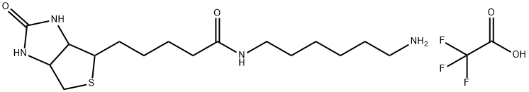 1H-Thieno[3,4-d]imidazole-4-pentanamide, N-(6-aminohexyl)hexahydro-2-oxo-, 2,2,2-trifluoroacetate (1:1) Struktur