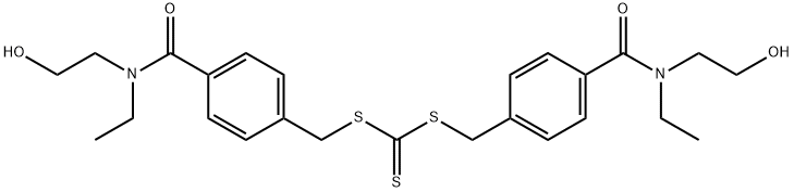 Bis{4-[ethyl-(2-hydroxyethyl)carbamoyl]benzyl} Trithiocarbonate Struktur