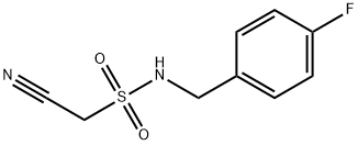 1-氰基-N-[(4-氟苯基)甲基]甲磺酰胺,948910-03-0,结构式