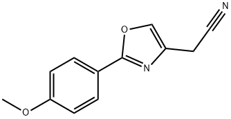 2-[2-(4-甲氧基苯基)-1,3-噁唑-4-基]乙腈,949980-19-2,结构式