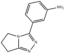 Benzenamine, 3-(6,7-dihydro-5H-pyrrolo[2,1-c]-1,2,4-triazol-3-yl)- Structure
