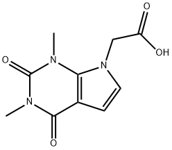2-(1,3-二甲基-2,4-二氧代-3,4-二氢-1H-吡咯并[2,3-D]嘧啶-7(2H)-基)乙酸, 950259-70-8, 结构式