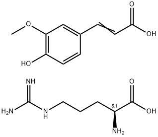 L-Arginine, 3-(4-hydroxy-3-methoxyphenyl)-2-propenoate (1:1) Structure