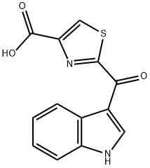 4-Thiazolecarboxylic acid, 2-(1H-indol-3-ylcarbonyl)- Structure