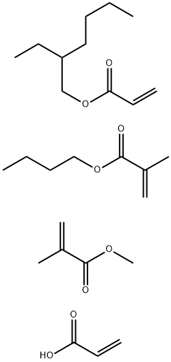 Methyl methacrylate, n-butyl methacrylate, 2-ethylhexyl acrylate, acrylic acid copolymer 结构式