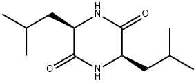 2,5-Piperazinedione, 3,6-bis(2-methylpropyl)-, (3R,6R)- Structure