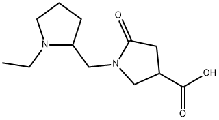 3-Pyrrolidinecarboxylic acid, 1-[(1-ethyl-2-pyrrolidinyl)methyl]-5-oxo- 化学構造式