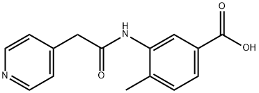 4-甲基-3-[2-(吡啶-4-基)乙酰氨基]苯甲酸, 953885-10-4, 结构式