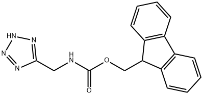 9H-FLUOREN-9-YLMETHYL N-(1H-1,2,3,4-TETRAZOL-5-YLMETHYL)CARBAMATE 结构式